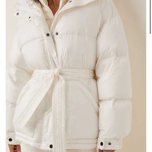 Ski belted parka perfect moment